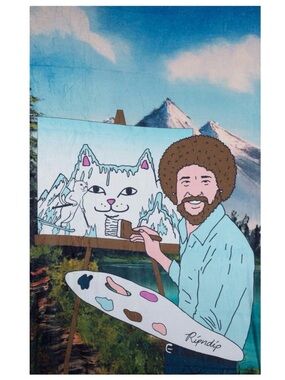 RIPNDIP X BOB ROSS- WALL ART